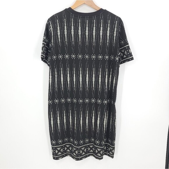 Tory Burch Bologna Knit Mini Dress Aztec 100% Pima Cotton Drawstring - Picture 4 of 11